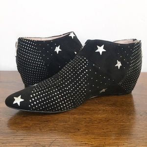 AVEC LES FILLES Beatrice Star Print Booties 7.5